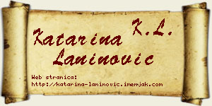 Katarina Laninović vizit kartica